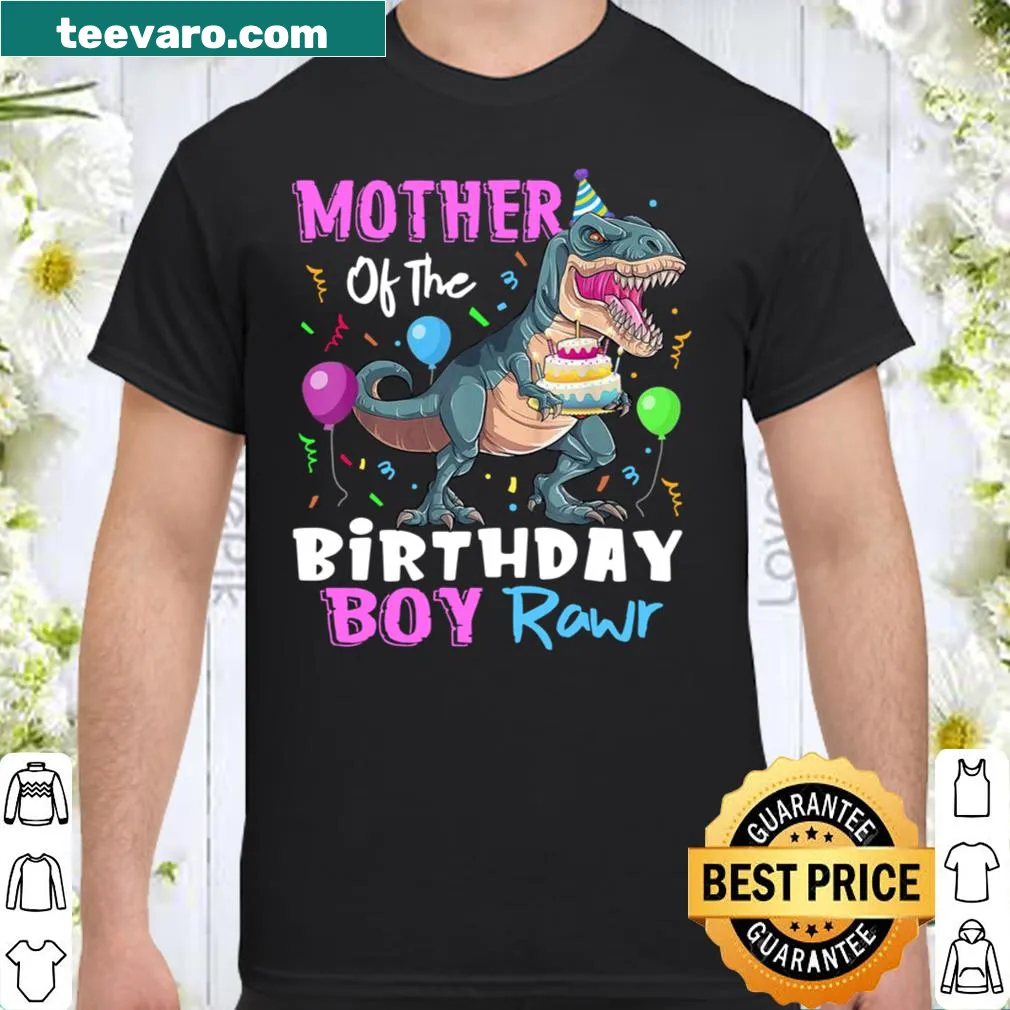 Cute dinosaur illustration with text for birthday moms