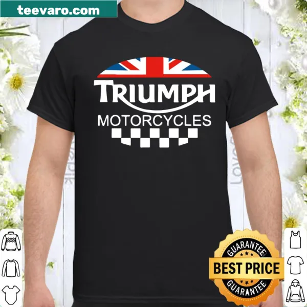 Shirt featuring Triumph motorcycle graphic for bikers