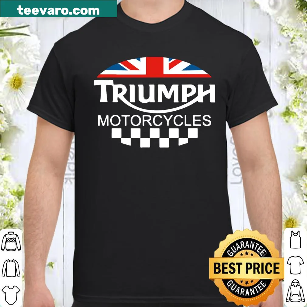 Shirt featuring Triumph motorcycle graphic for bikers