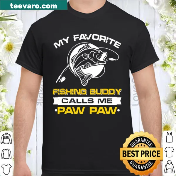 Shirt celebrating grandfathers with fishing buddy text