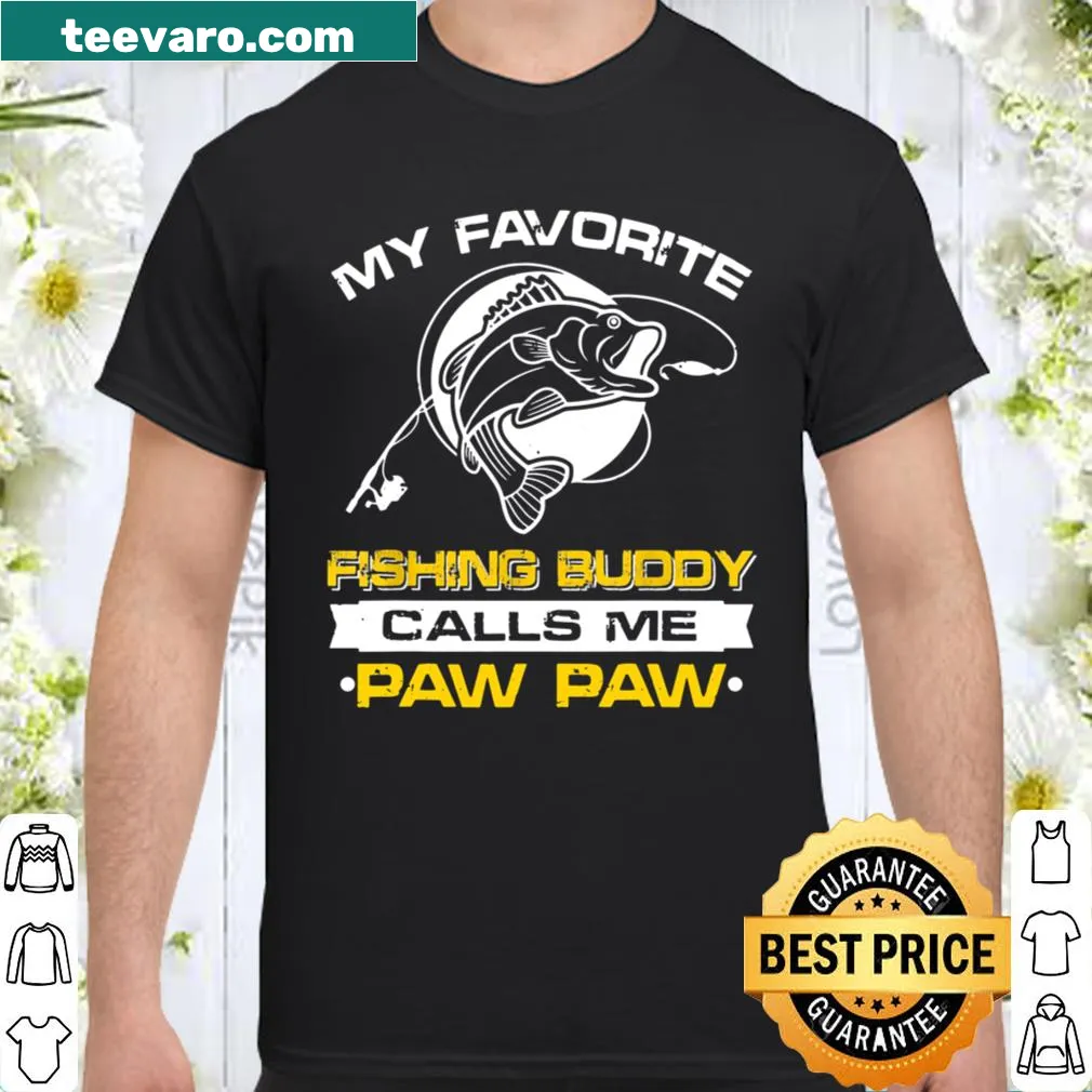 Shirt celebrating grandfathers with fishing buddy text