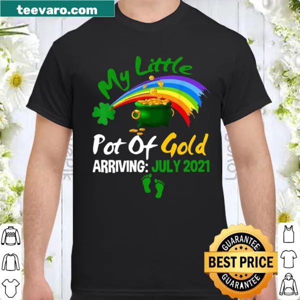 Pregnant St. Patrick's Day shirt with 'My Little Pot Of Gold' message