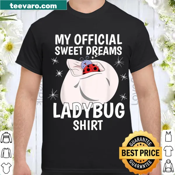 Cute pajama shirt with a ladybug graphic for sweet dreams