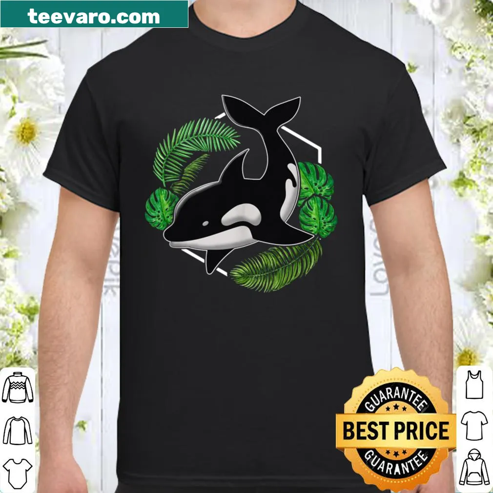 Illustrated orca whale design for ocean lovers