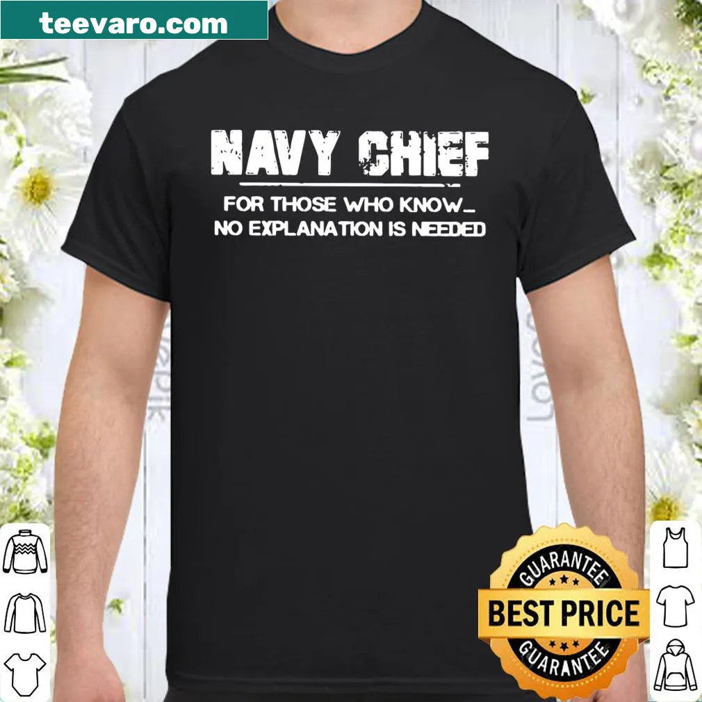 Vintage Navy Chief shirt with bold text for veterans