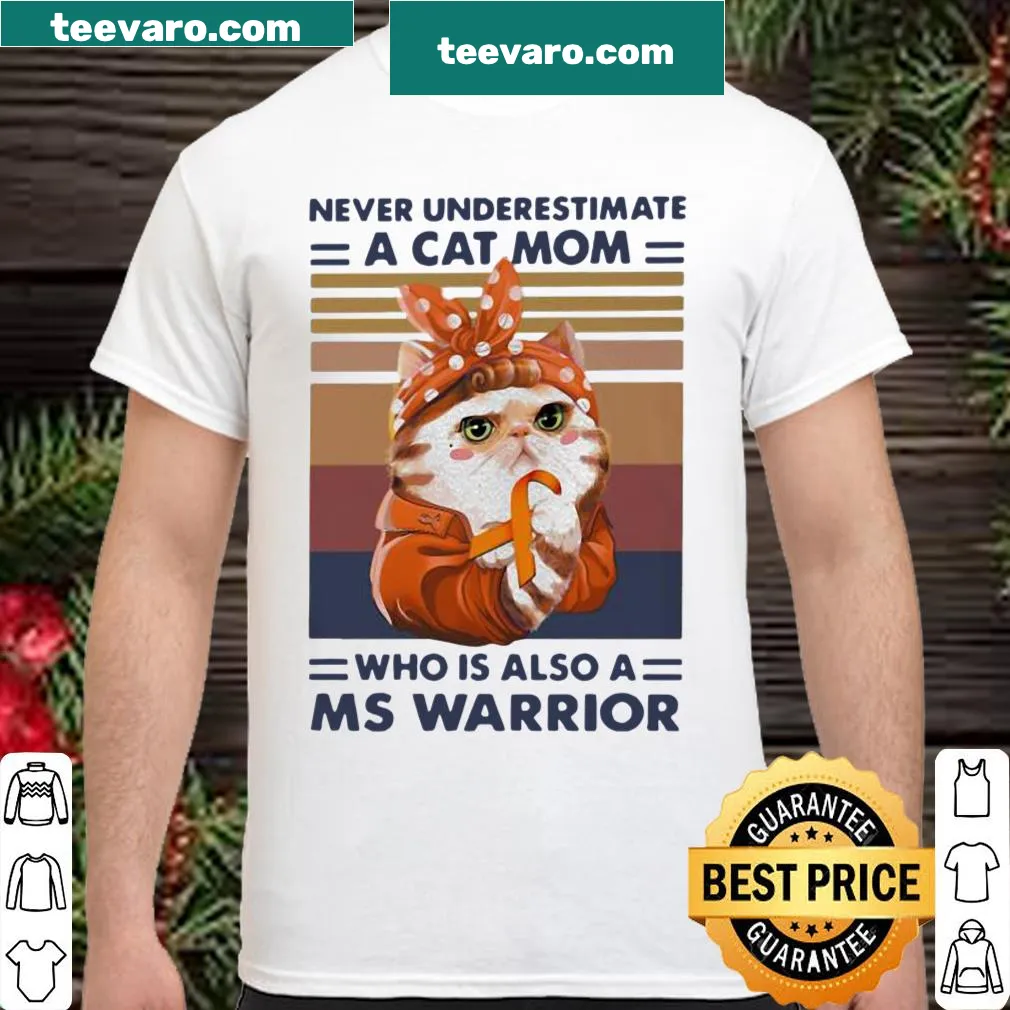 Inspirational shirt for cat moms with vintage design
