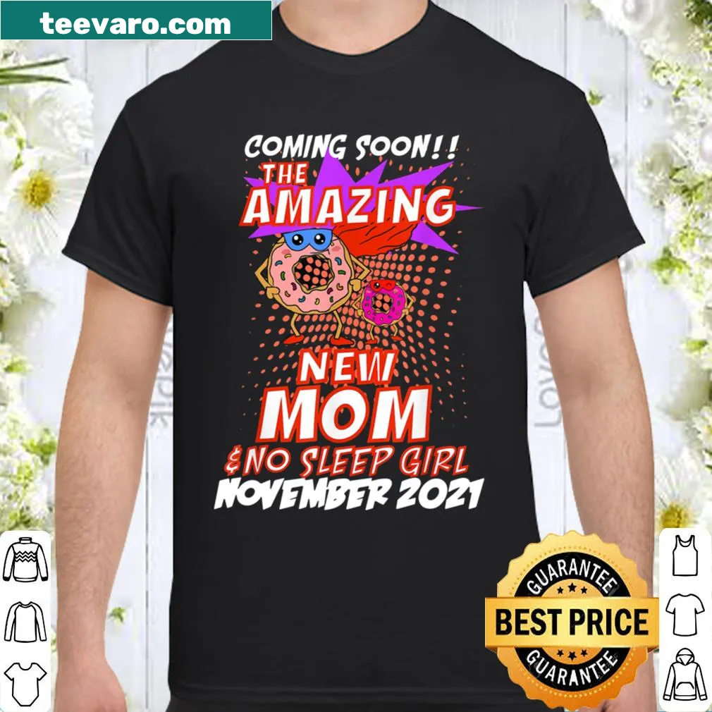 Donut graphic with text announcing pregnancy for November 2021