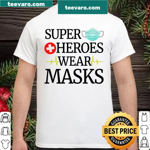 Nurse appreciation shirt with superhero-themed text about wearing masks