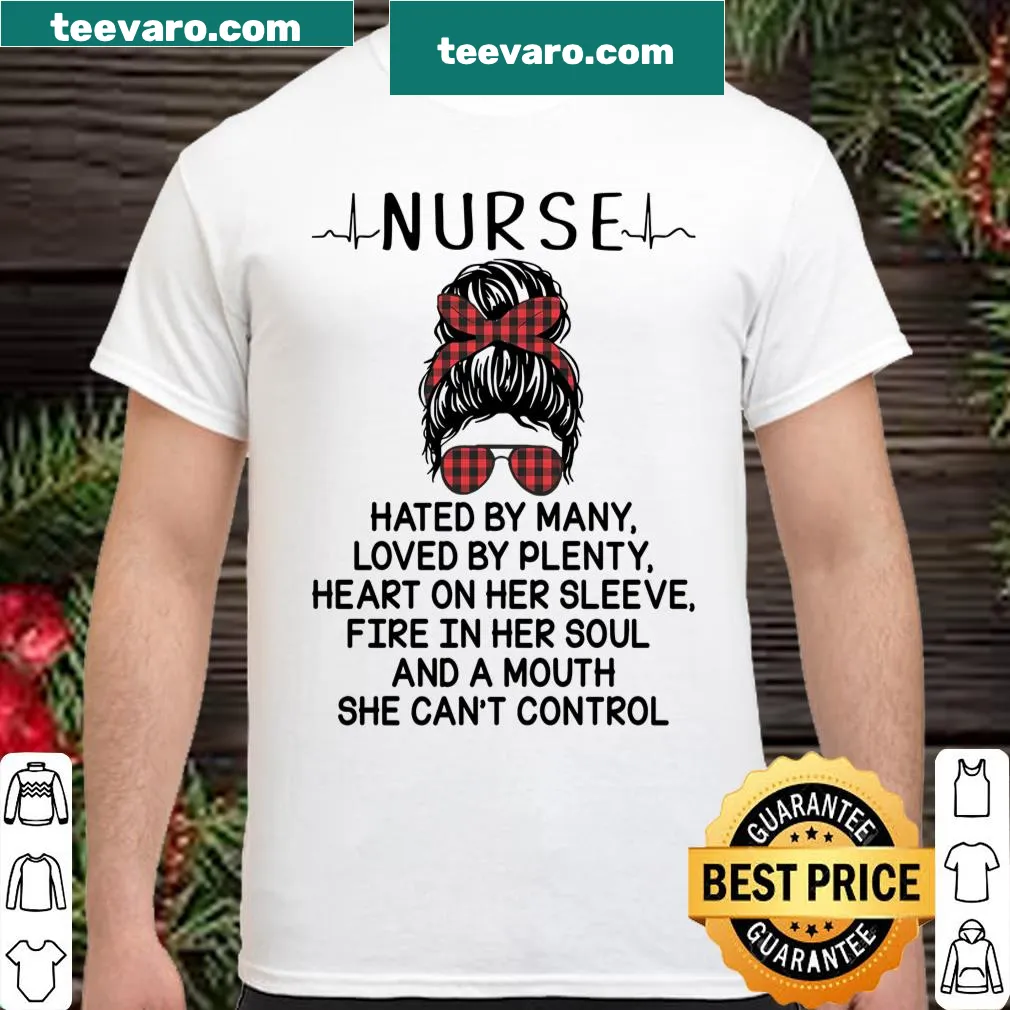 Inspirational nurse shirt with 'Fire in her soul' text
