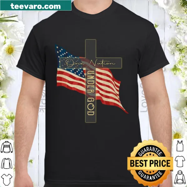 Shirt featuring the phrase 'One Nation Under God' in bold typography.