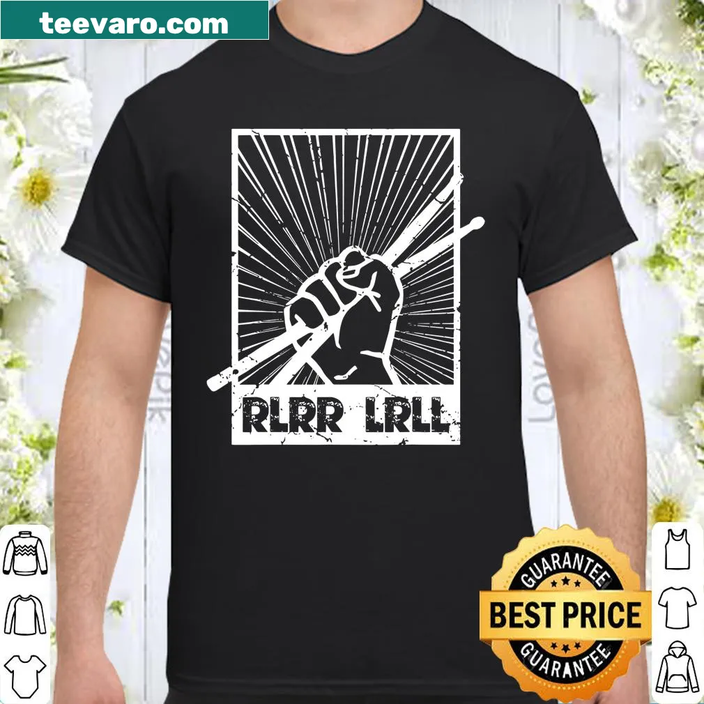 Shirt featuring drumsticks and the word 'Paradiddle' for drummers