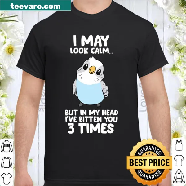 Humorous shirt with a parakeet theme and funny saying about birds
