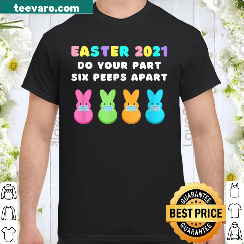 Illustration of a bunny wearing a face mask for Easter 2021