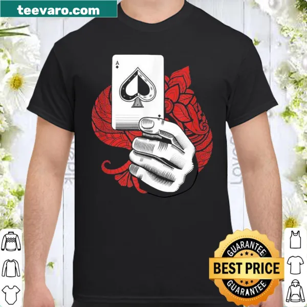 Funny poker card hands graphic on a T-shirt