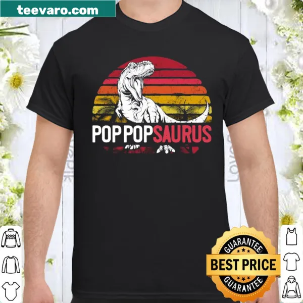 Cute dinosaur graphic T-shirt celebrating grandpas with playful text