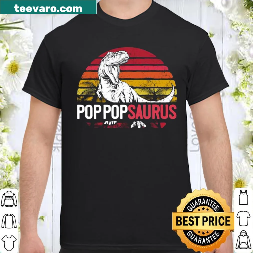 Cute dinosaur graphic T-shirt celebrating grandpas with playful text