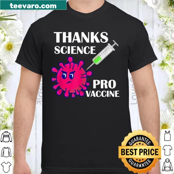 Pro vaccine shirt with bold typography promoting health awareness