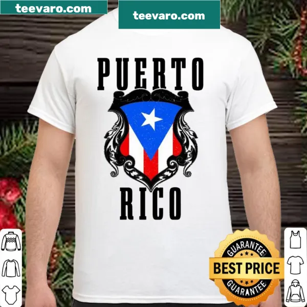 Vintage-style Puerto Rican flag t-shirt celebrating pride