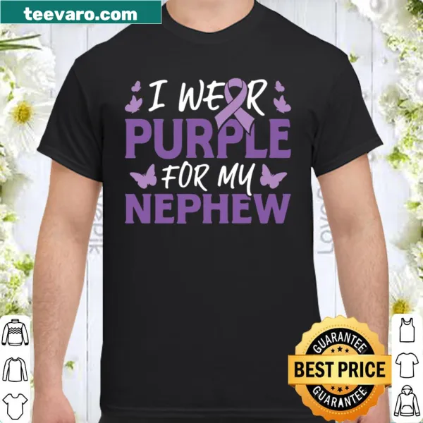 Awareness ribbon graphic for pancreatic cancer on a t-shirt