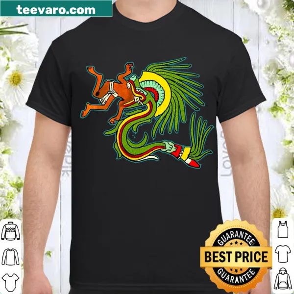 Illustrated shirt featuring Quetzalcoatl, the Aztec feathered serpent