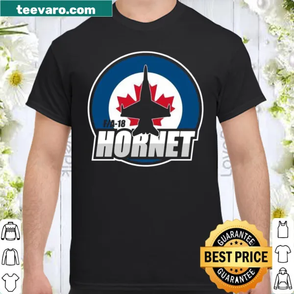 RCAF FA18 Hornet illustrated military aircraft shirt