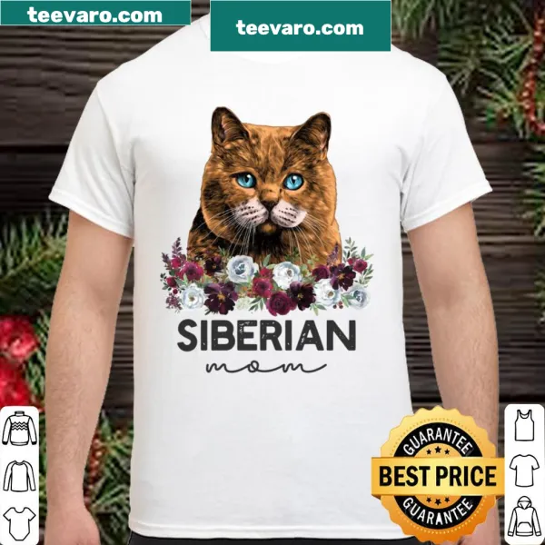 Floral design featuring a red Siberian cat for cat lovers