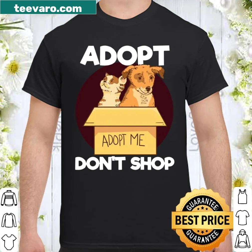 Cute dog adoption shirt with a rescue message