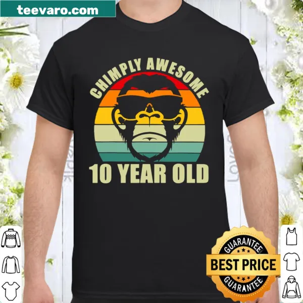 Cute birthday shirt for boys featuring the phrase 'Chimply Awesome'