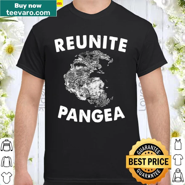 Distressed graphic tee with Pangea theme for geology lovers.