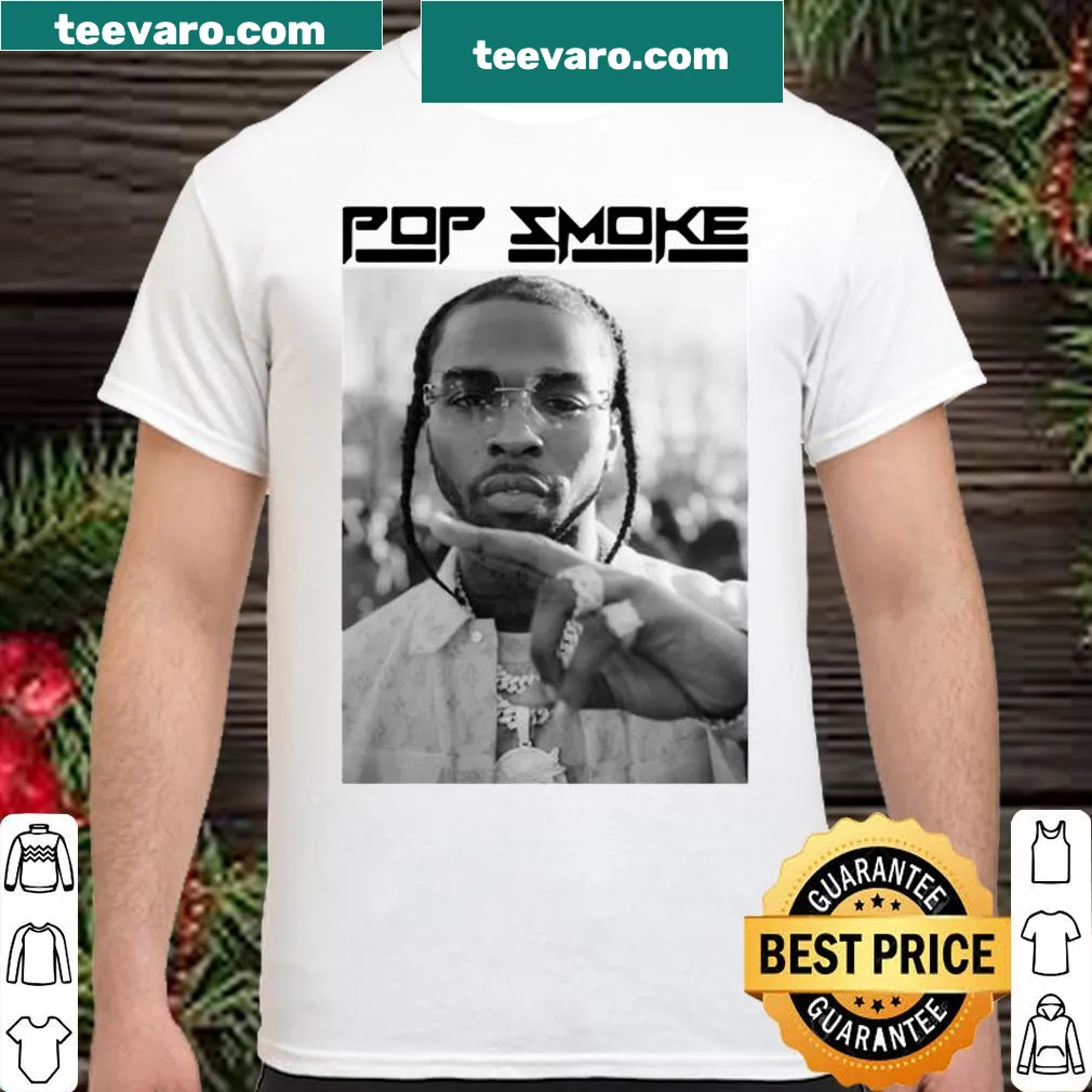 Retro shirt honoring Pop Smoke with RIP text