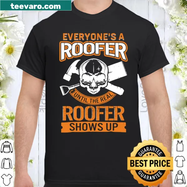 Typography shirt celebrating dads who are roofers for Father's Day