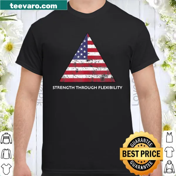US flag design shirt for fitness, yoga, and veterans.