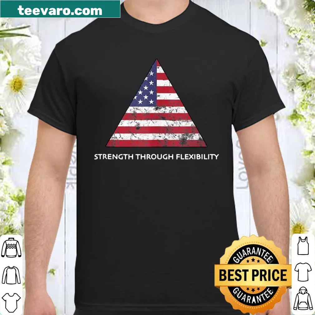US flag design shirt for fitness, yoga, and veterans.