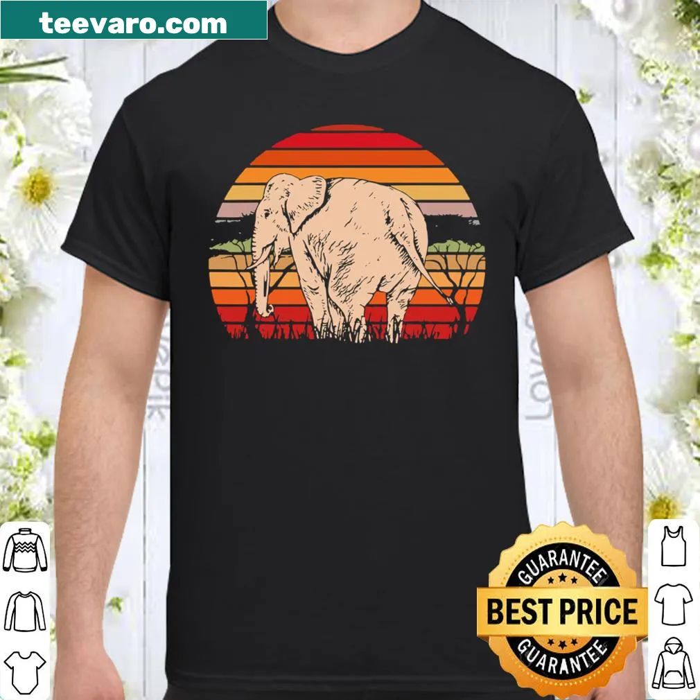 Retro Elephant design for zoo keeper fans on a casual shirt