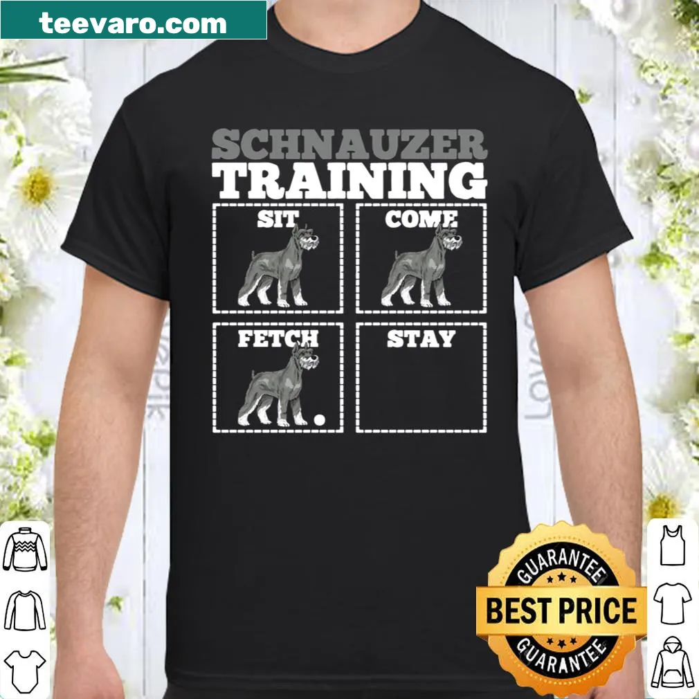 Humorous shirt for schnauzer trainers celebrating the bond with dogs.