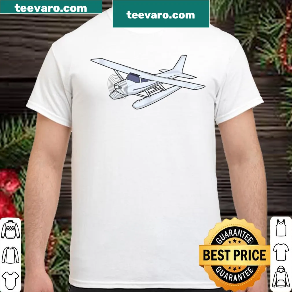 Shirt celebrating sea plane ownership with aviation-themed typography