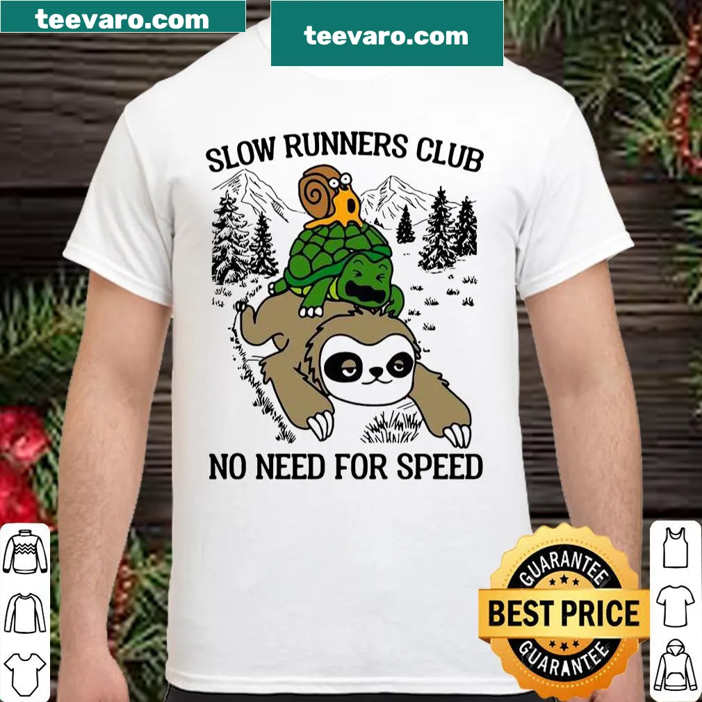 Playful sloth and turtle graphic promoting a slow lifestyle