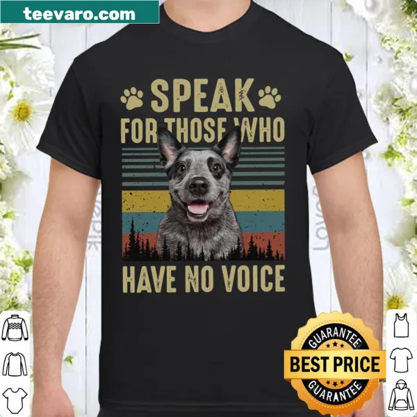 Inspirational shirt with the message 'Speak For Those Who Have No Voice'