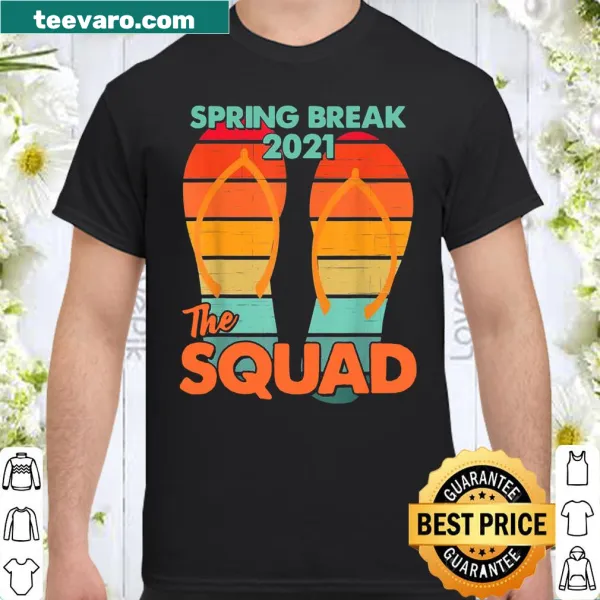 Retro Spring Break Squad shirt featuring vintage flip-flops