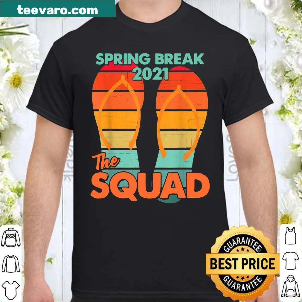 Retro Spring Break Squad shirt featuring vintage flip-flops