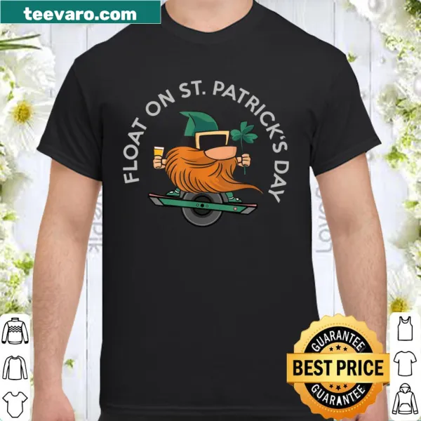 Leprechaun on a unicycle with beer and clover design