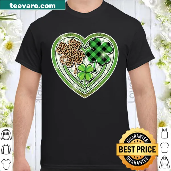 Trendy design with shamrock and buffalo plaid for St. Patrick's Day