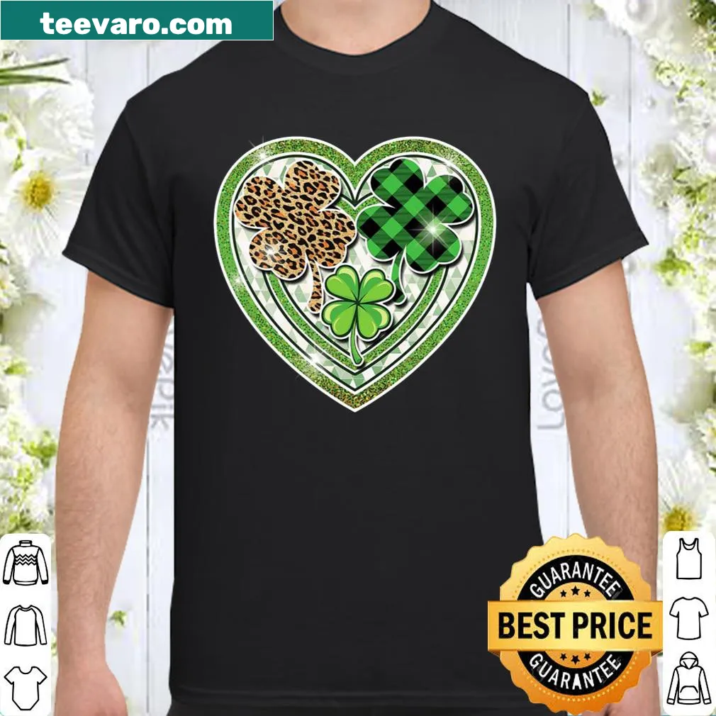 Trendy design with shamrock and buffalo plaid for St. Patrick's Day