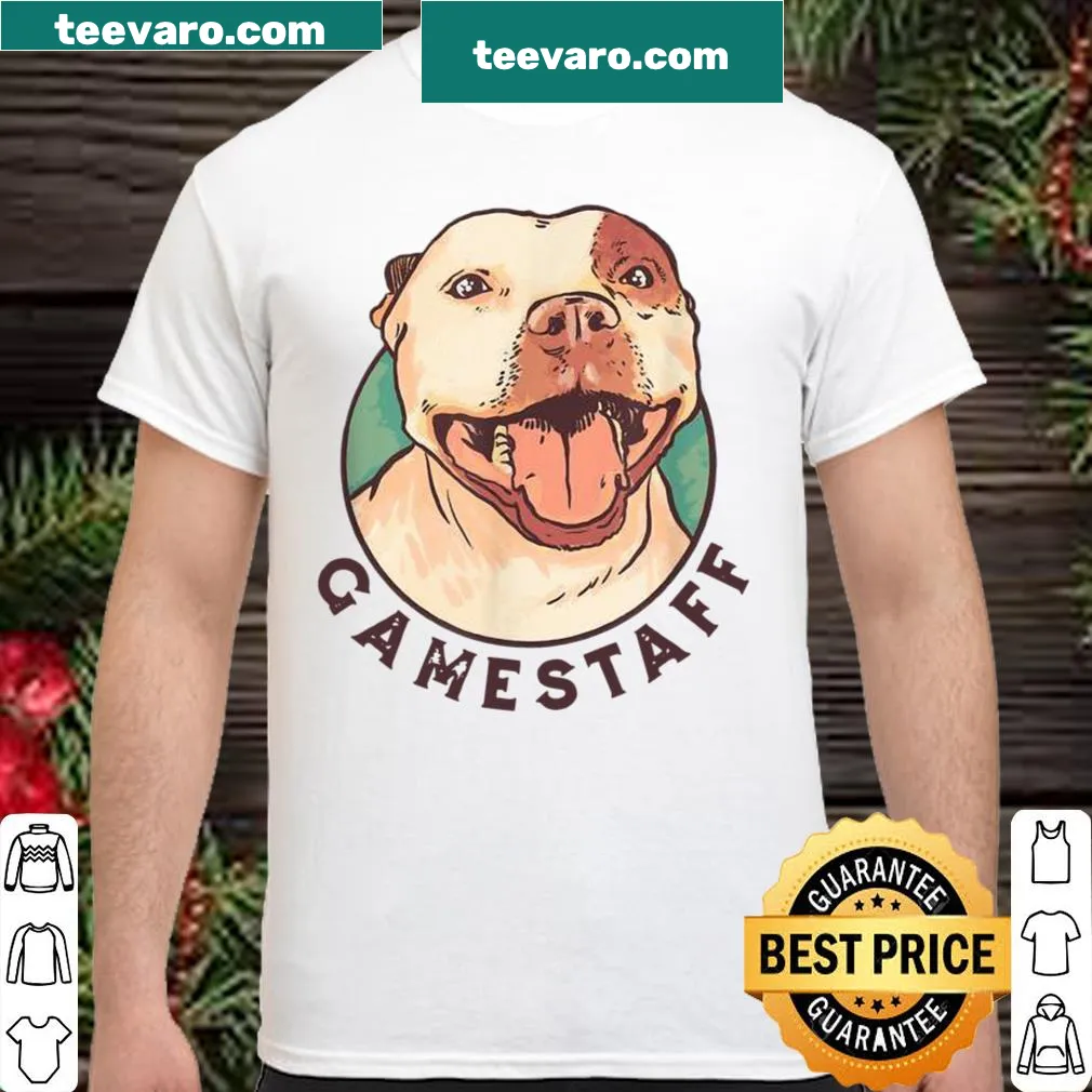 Charming Staffordshire dog illustration on a shirt