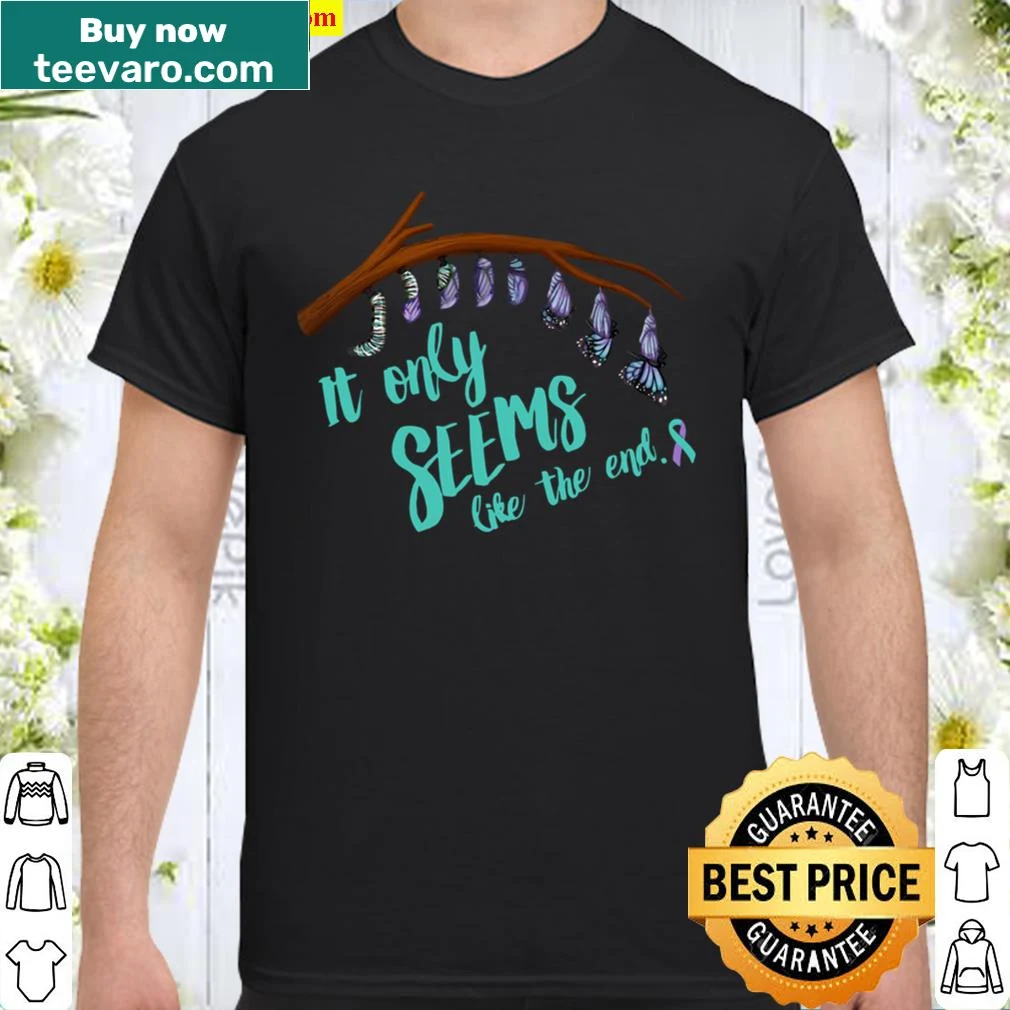 Shirt with butterfly design and message about mental health