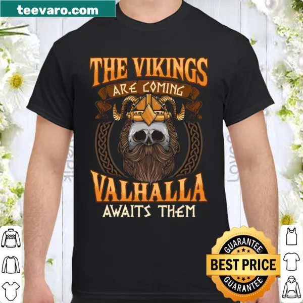 Viking-themed shirt featuring Norse symbols and bold text
