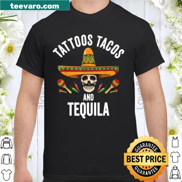 Playful skull design with tacos and tequila for Cinco de Mayo