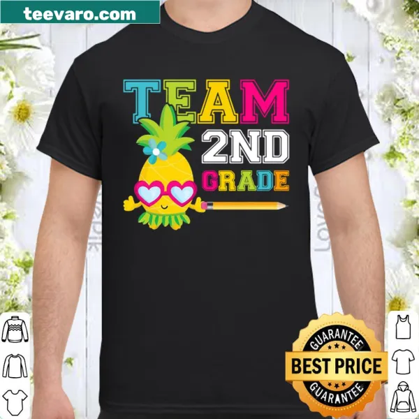 Cute pineapple design with 'Team 2Nd Grade' text