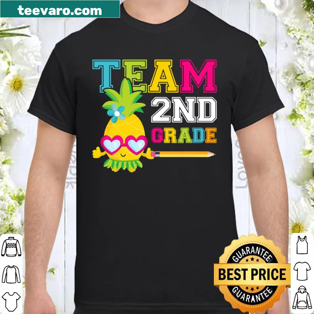 Cute pineapple design with 'Team 2Nd Grade' text