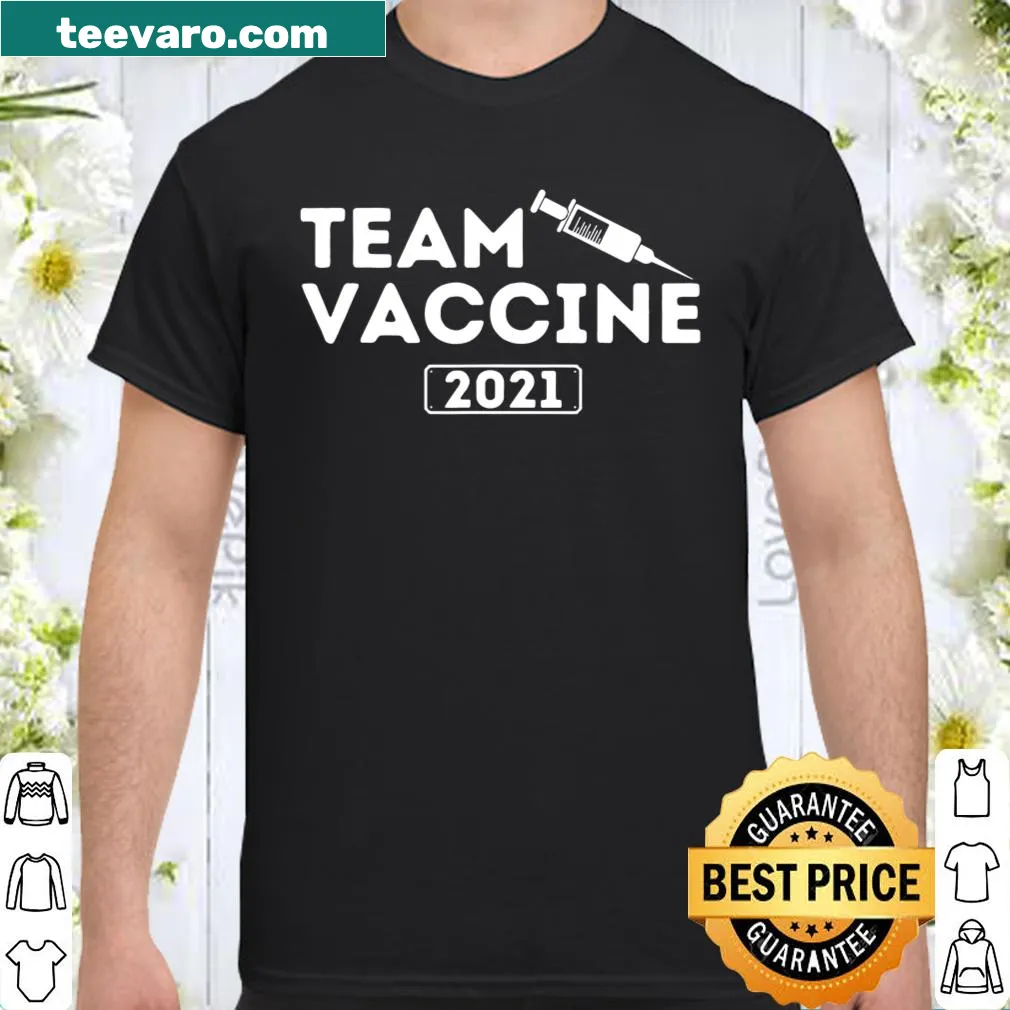Pro-vaccine shirt with 'Team Vaccine' text for public health awareness